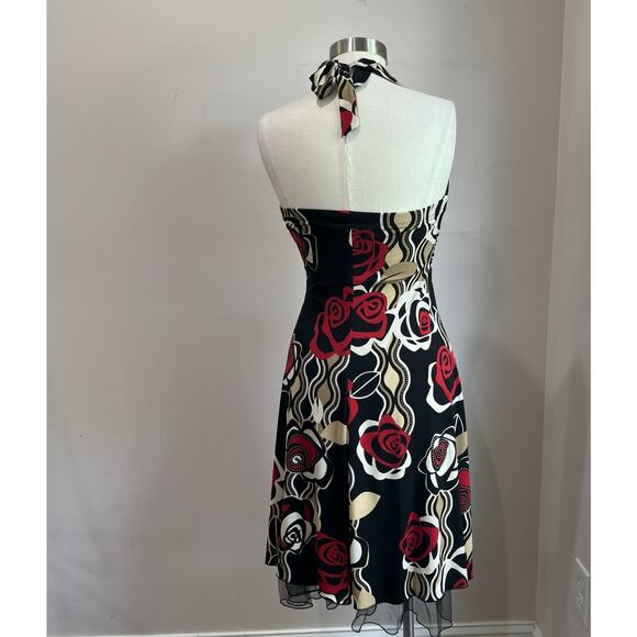 Y2K Speechless Rose Print Stretch Halter Sundress Size Small - Picture 3 of 6
